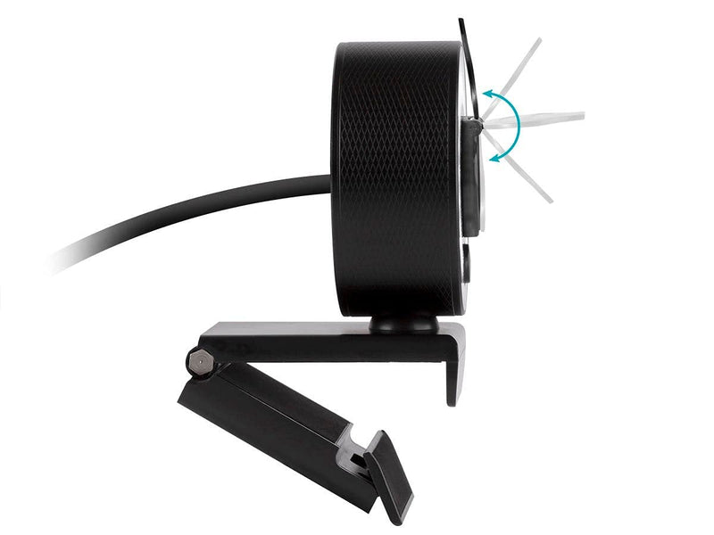  [AUSTRALIA] - Monoprice 2K USB Webcam with LED Light Ring and Lens Cover, for Use in Zoom, Skype, Microsoft Teams, Cisco Webex, Facebook, for Desktop, Laptop, PC - from Workstream Collection