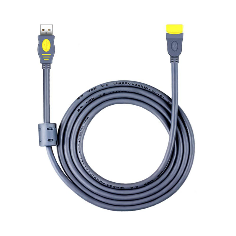  [AUSTRALIA] - Hosyl USB 2.0 Extension Cable, USB A Male to Female Extension Lead for Gamepad, Flash Drive, Mouse, Keyboard, Printer, Scanner, Card Reader,Webcam, USB Headset, Security Camera,Gray (5FT/1.5M) 5FT/1.5M