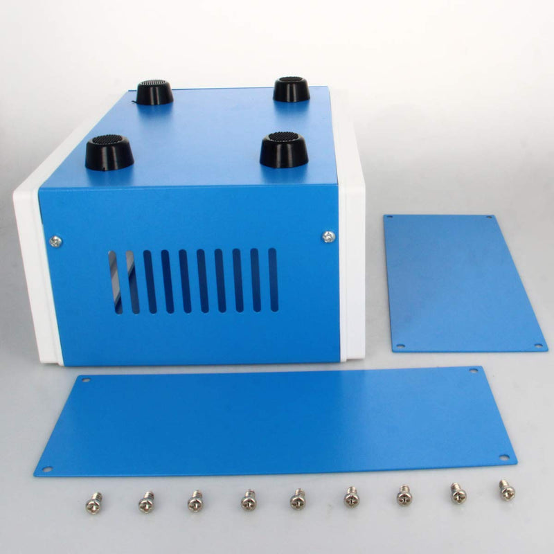  [AUSTRALIA] - Auniwaig Electronic Project Junction Box Enclosure Blue Metal Dustproof Project Boxes DIY Junction Enclosure Case, 6.69"x5.12"x3.15"(170x130x80mm)