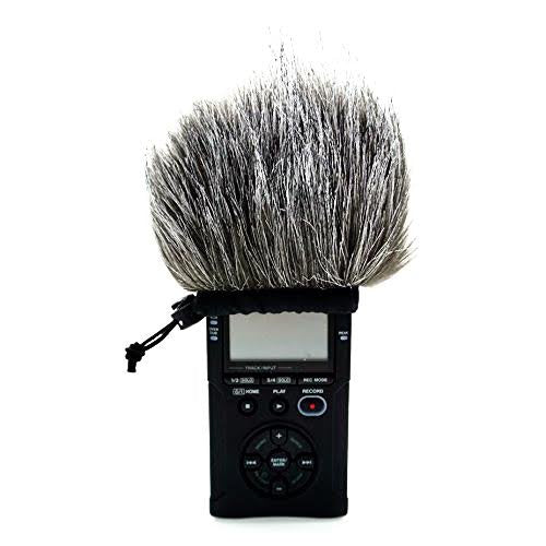  [AUSTRALIA] - CamDesign Furry Microphone Windscreen Wind Muff Compatible with Portable Digital audio Recorders up to 10cmX14cm fits Zoom H4n H5 H6 Tascam DR-40 DR-05 DR-07 Roland R-05 Olympus LS-100 & carry bag