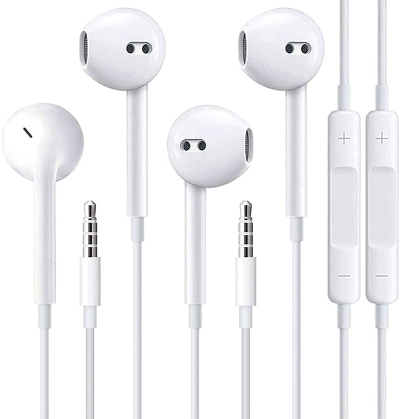  [AUSTRALIA] - 2 Packs-Apple Earbuds Wired Headphones with 3.5mm Plug [Apple MFi Certified] with Microphone & Built-in Remote Compatible with iPhone,iPad,iPod,PC,Android Most 3.5mm Audio Devices