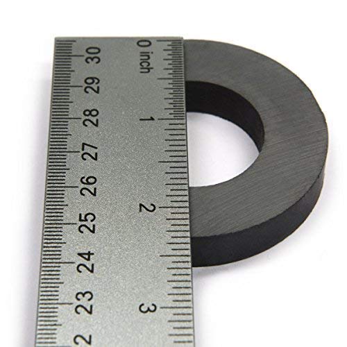 AOMAG Ferrite Magnet Ring OD60 x ID32 x 10mm 2.4" Large Grade C8 Ceramic Magnets (Pack of 2) - LeoForward Australia