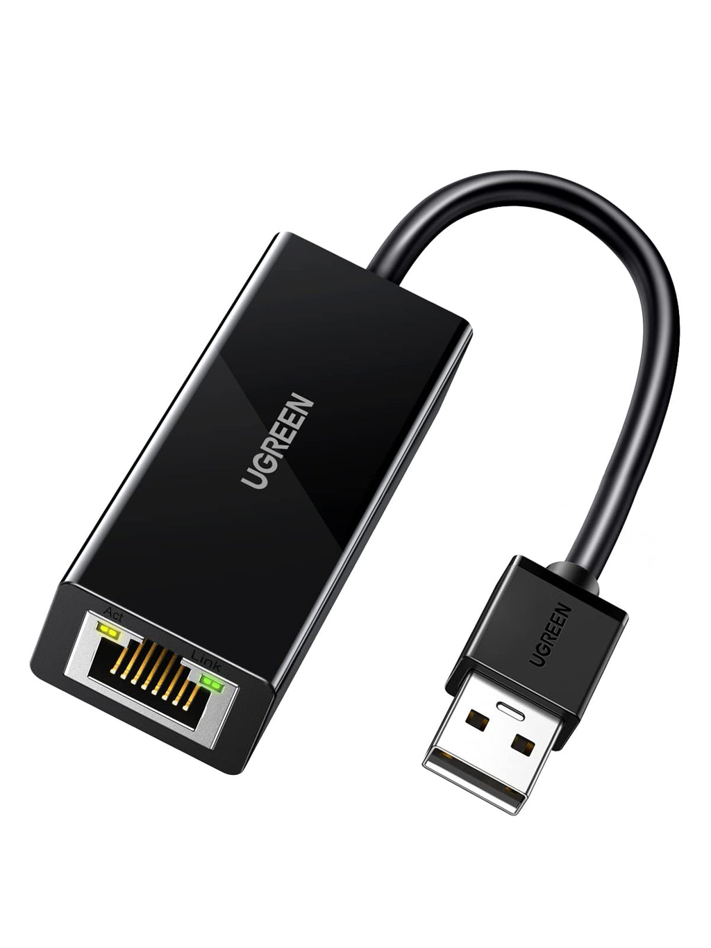  [AUSTRALIA] - UGREEN Ethernet Adapter USB to 10 100 Mbps Network Adapter RJ45 Wired LAN Adapter for Laptop PC Compatible with Nintendo Switch Wii Wii U MacBook Chromebook Surface Windows macOS Linux (Black) Black