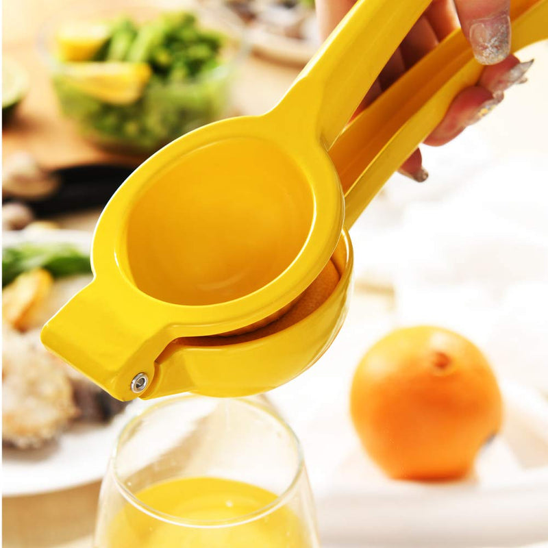  [AUSTRALIA] - Manual Juicer Citrus Lemon Squeezer,Fruit Juicer Lime Press Metal,Professional Hand Juicer Kitchen Tool(yellow） yellow