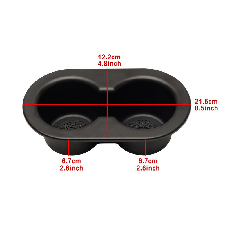  [AUSTRALIA] - ASOOLL Cupholder for 2002-2019 Dodge Dakota Ram 1500 2500 3500 4500 5500 Black Rear Seat Drink Dual Cup Holder with Tape OEM 5HD65DX9AC