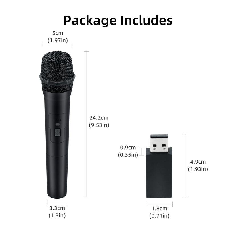  [AUSTRALIA] - Mcbazel Wireless USB Gaming Microphone Compatible with Xbox Series X/S, PS5, Switch OLED, NS Switch, PC, PS4, PS3, PS2, Xbox One X/S, Xbox One, Xbox 360, Wii