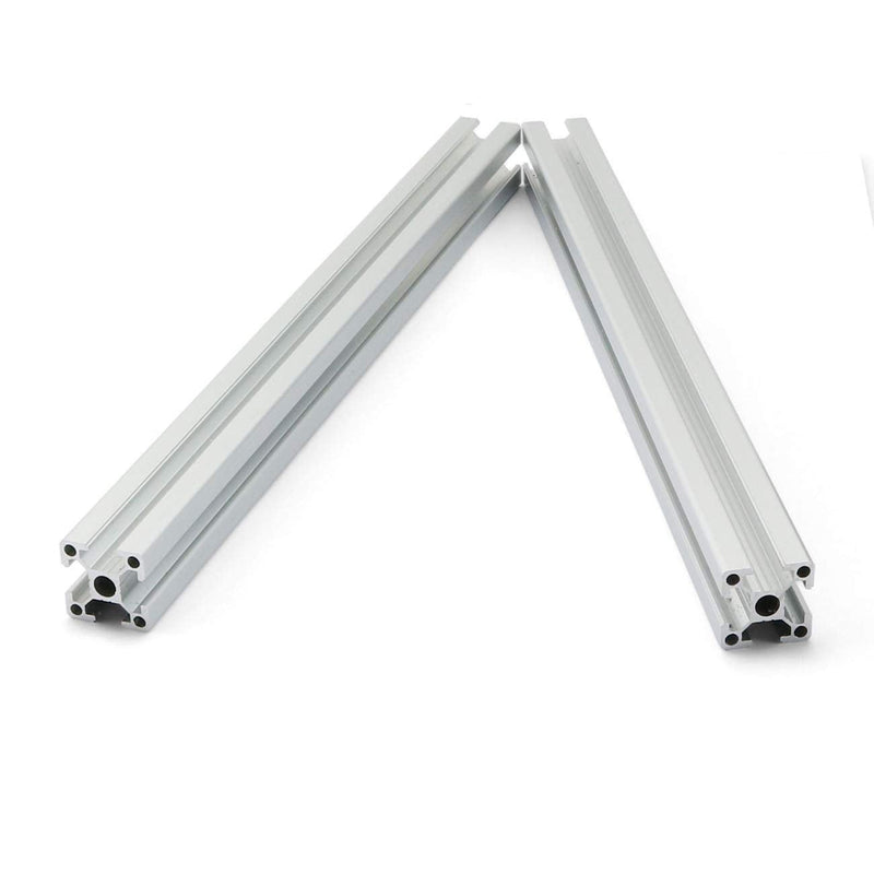  [AUSTRALIA] - PZRT 2PCS Silver 1515 Aluminum Profile European Standard Anodized Linear Rail 1515 Aluminum Profile Extrusion for DIY 3D Printer Workbench CNC (400mm) 2 400mm