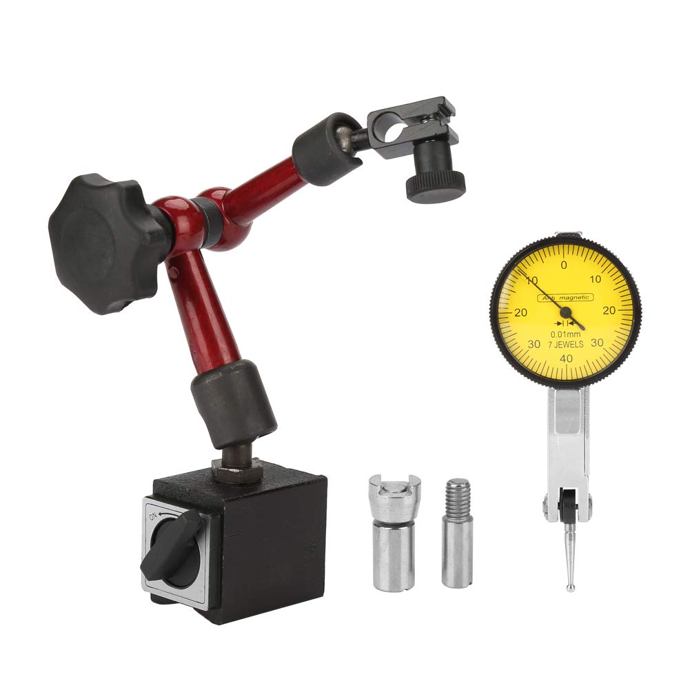  [AUSTRALIA] - Measuring Scale Flexible Strong Magnetic Measuring Stand Base Holder + Lever Dial Indicator Dial Indicator