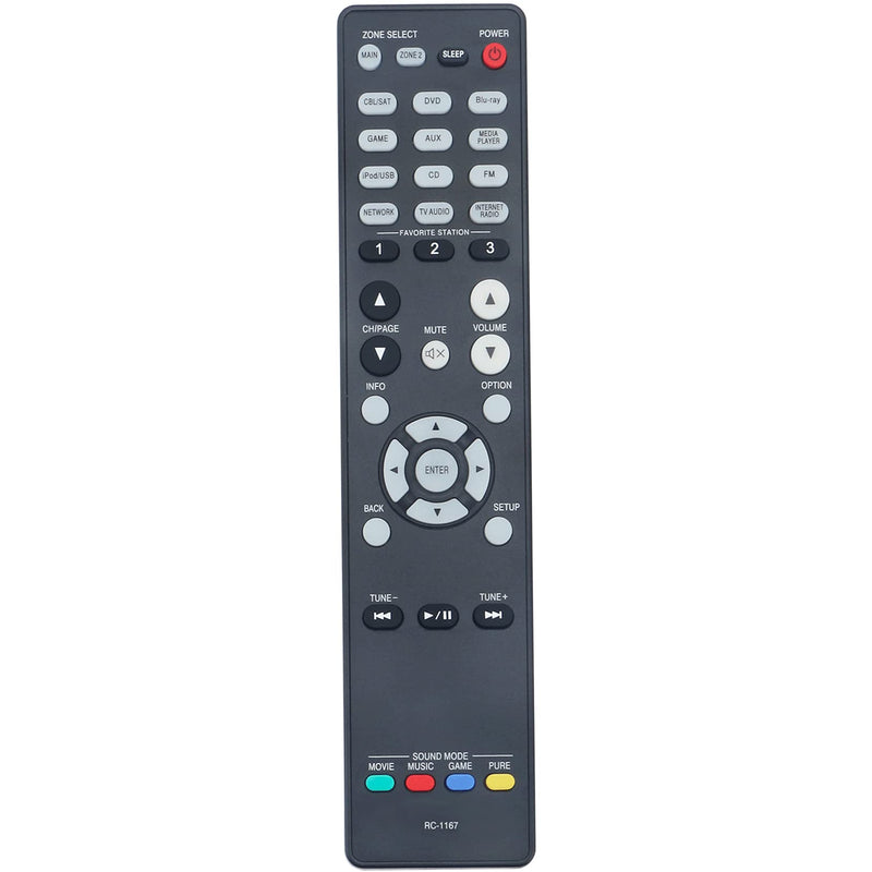  [AUSTRALIA] - RC-1167 Replace Remote Control fit for Denon Integrated Network AV Receiver AVR-1913 AVR-2113CI AVR-2113 AVR-E400 AVR-X2000 Sub RC-1183