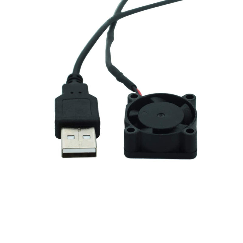  [AUSTRALIA] - DEVMO 2pcs USB 5V DC Fan 2510 Small 2 pin Cooling Cooler Computer 25mm X 10mm (25x25x10)