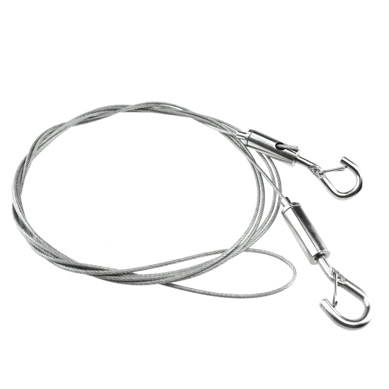  [AUSTRALIA] - SDTC Tech 4-Pack Stainless Steel Wire Rope with Adjustable Hooks 6.5ft Length Hanging Rope for Picture/Flower Baskets/Sports Equipment/Clothesline/Luggage/Moving, Supports Up to 175lb