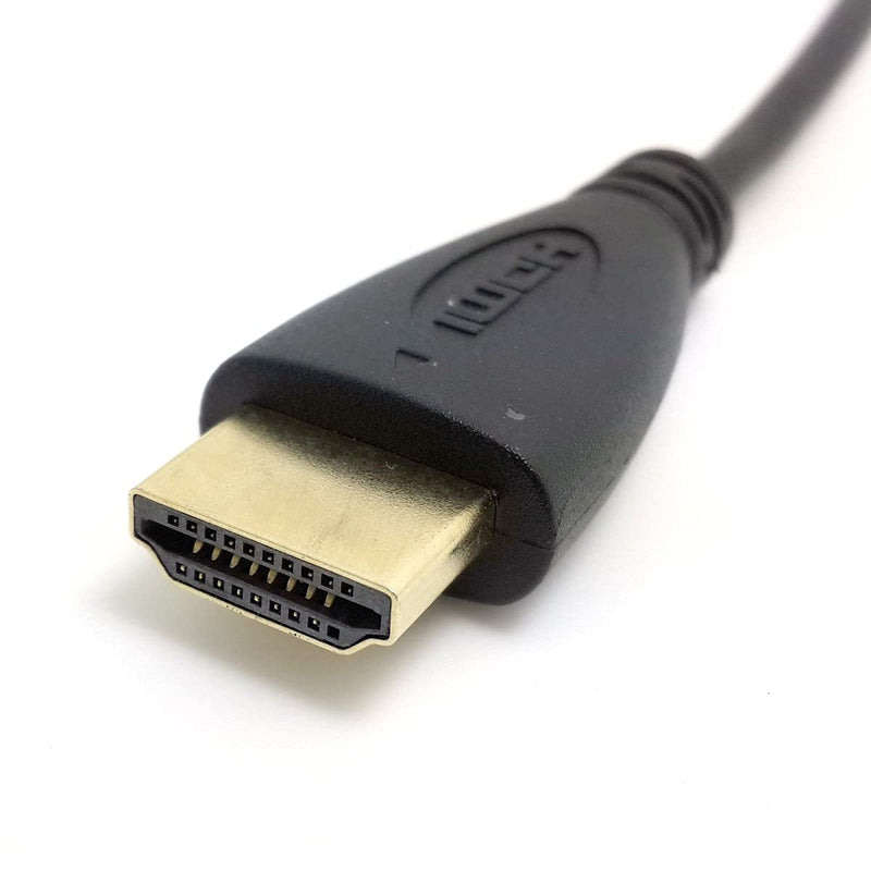 CY Right Angled 90 Degree Micro HDMI to HDMI Male HDTV Cable 150cm for Cell Phone & Tablet 1.5m - LeoForward Australia