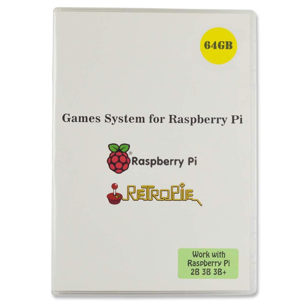  [AUSTRALIA] - BeiErMei Raspberry Pi Game System Retropie RetroArch EmulationStation Preloaded 64GB Games Plus Data, Only Work with Raspberry Pi 2B, 3B, 3B+, KODI+LXDE, Video Previews