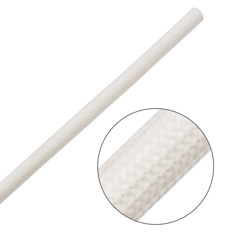  [AUSTRALIA] - uxcell Insulation Braid Sleeve, 16.4Ft-5mm High TEMP Silicone Fiberglass Sleeve White