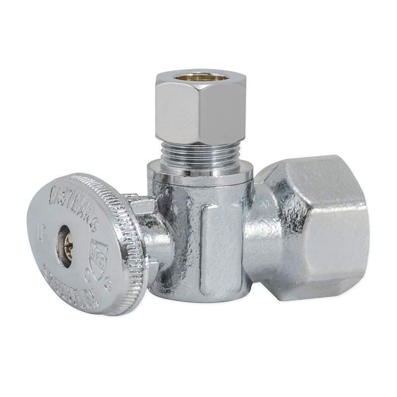  [AUSTRALIA] - Eastman 10733LF Quarter-Turn Angle Stop Valve, 1/2 inch FIP x 3/8 inch OD Comp, Chrome