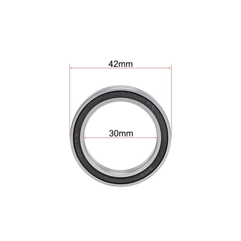  [AUSTRALIA] - uxcell 6806-2RS Deep Groove Ball Bearings 30mm Inner Dia 42mm OD 7mm Bore Double Sealed Chrome Steel Z2 10pcs 30x42x7mm