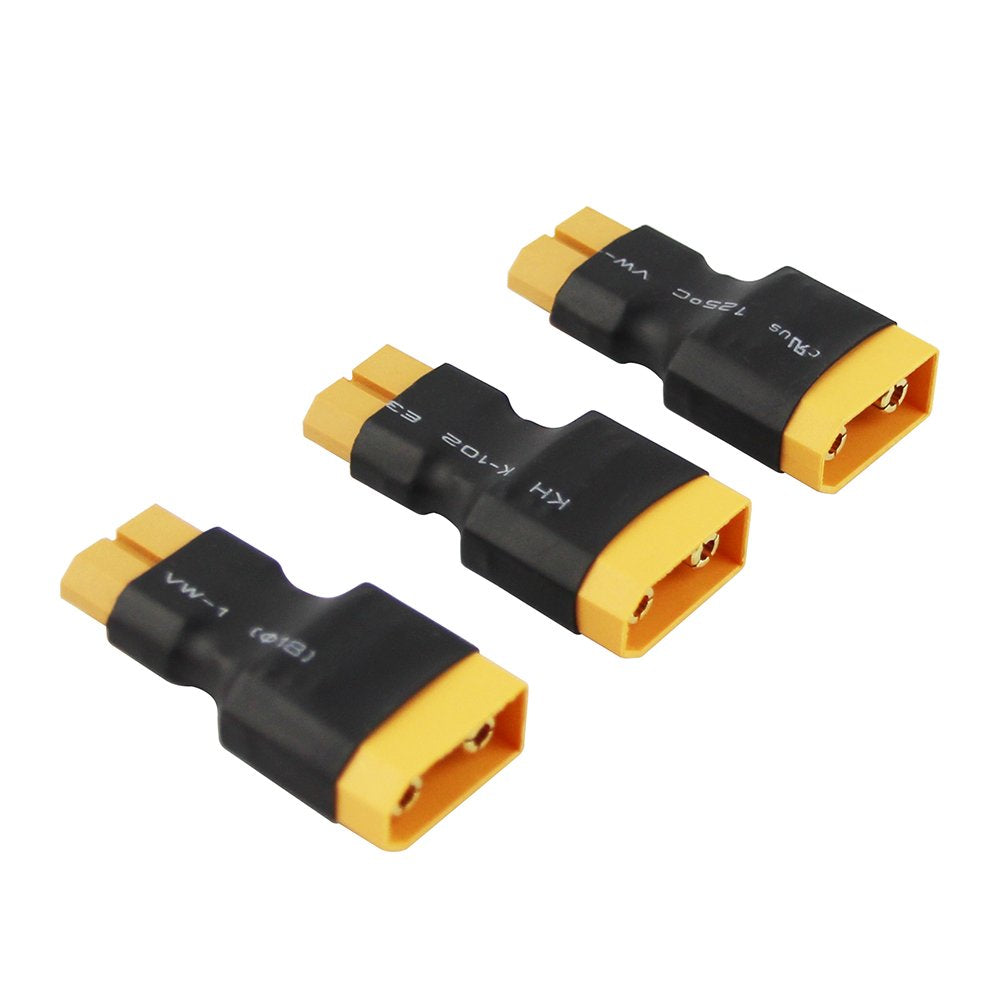  [AUSTRALIA] - OliYin 3pcs XT90 Male to XT60 Female Connector Converter Adaptor for LiPo Electric Quad / ESC(Pack of 3)