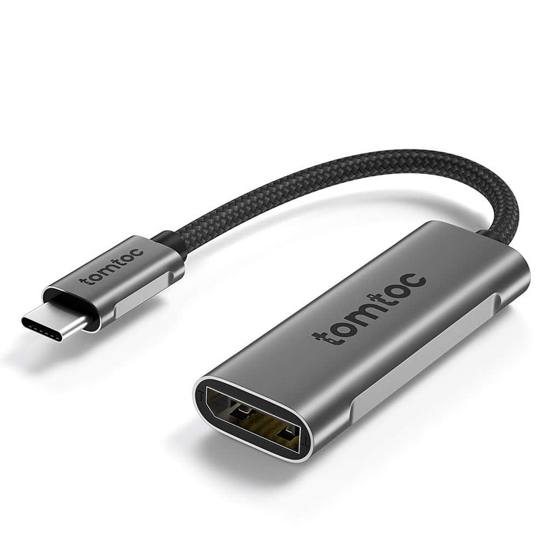  [AUSTRALIA] - tomtoc USB-C to DisplayPort 1.4 Adapter 4K 60/120Hz, Aluminum USB 3.1 Type-C/Thunderbolt 3 to DisplayPort Cable for USB-C Enabled MacBook Pro, MacBook Air, Galaxy Note20/S10, Dell XPS, iPad Air 4/Pro