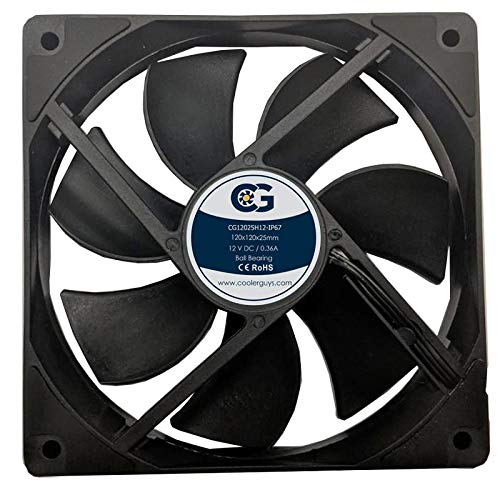  [AUSTRALIA] - Coolerguys 120MM (120X120X25) High Airflow Waterproof IP67 12v Fan