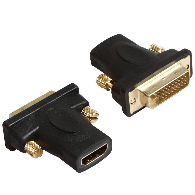  [AUSTRALIA] - LINESO 2 Pack DVI Male to HDMI Female Adapter Converter