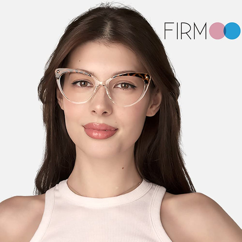  [AUSTRALIA] - Firmoo Blue Light Blocking Glasses Women, Cat Eye Computer Glasses, Bluelight Blocker Eyewear for Digital Screen Pattern
