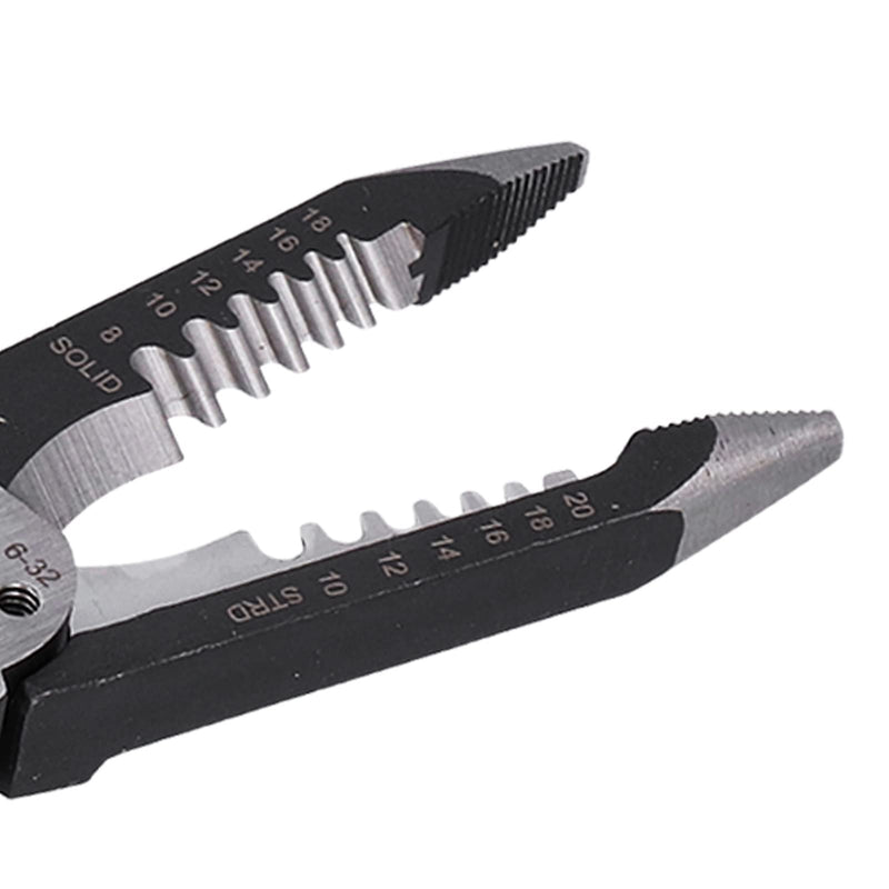  [AUSTRALIA] - 55# Steel Wire Stripper with Broken Wire Holes Multi Tool Needle Nose Wires Pliers Stripper Pointed Mouth Metric