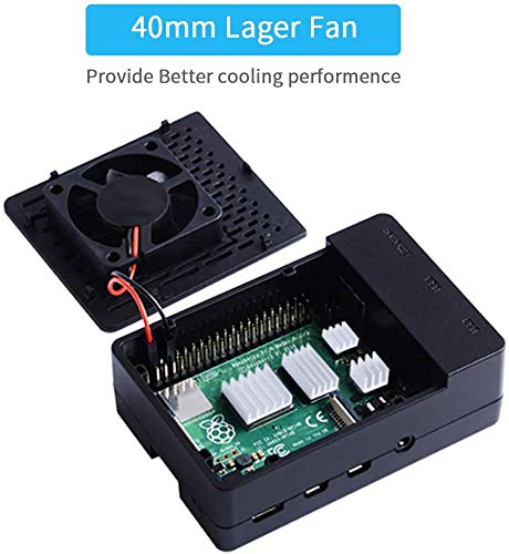  [AUSTRALIA] - GeeekPi Raspberry Pi 4 Case with Fan, 5V 3A Power Supply, Heatsinks, 32GB Preloaded (Raspberry Pi OS) SD Card,USB Card Reader, Micro HDMI Cable, for Raspberry Pi 4 Model B (RPi Board Not Included)