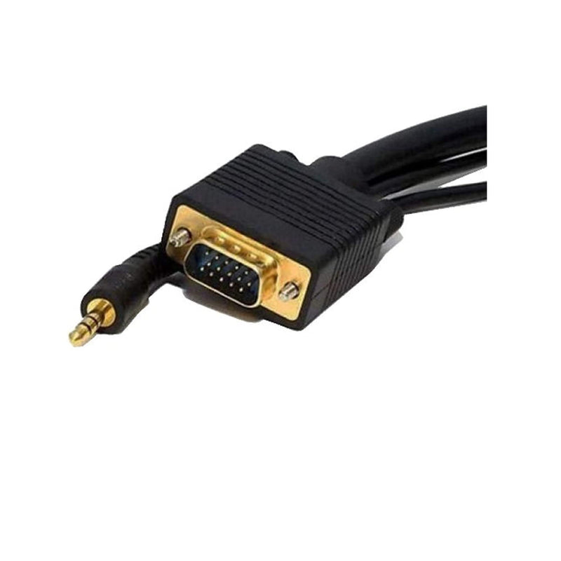  [AUSTRALIA] - VGA to VGA Cable with Ferrite Cores 15 Feet (4.5 Meters) HD15 Male to Male SVGA Monitor Cable 15ft (4.5M) Single pack