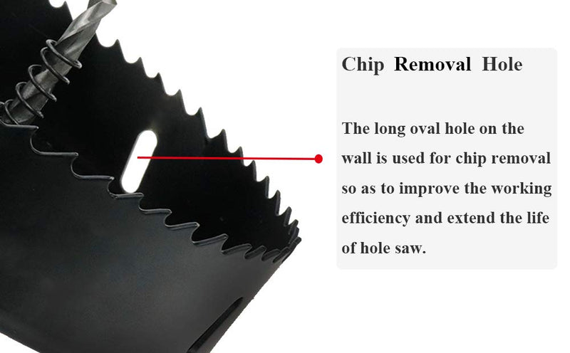  [AUSTRALIA] - Rannb Hole Saw 4-inch Dia Hole Cutting Drill Bit for Drilling Holes in Wood, Plastic, Drywall, Thin Metal 4"/102mm