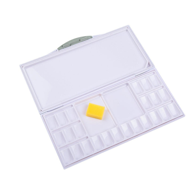  [AUSTRALIA] - Falling in Art Airtight Leak-Proof Watercolor Palette, 24 Slightly Sloping Wells-3 Mixing Areas, 12 3/5 Inches by 6 2/7 Inches 24 Well
