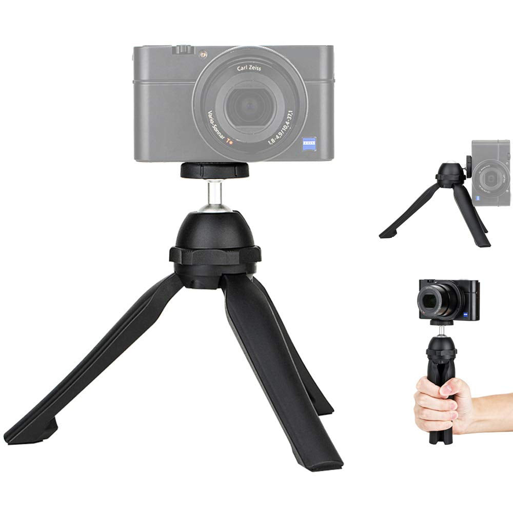  [AUSTRALIA] - JJC Vlog Camera Mini Tabletop Tripod Stand Handheld Tripod for Sony ZV-1 RX100 VII ZV-E10 A6000 A6100 A6300 A6400 A7C Canon G7X Mark III II EOS M50 M6 Mark II R R5 R6 RP Nikon Z50 Z fc Z5 Z6 Z7 & More Mini Tripod