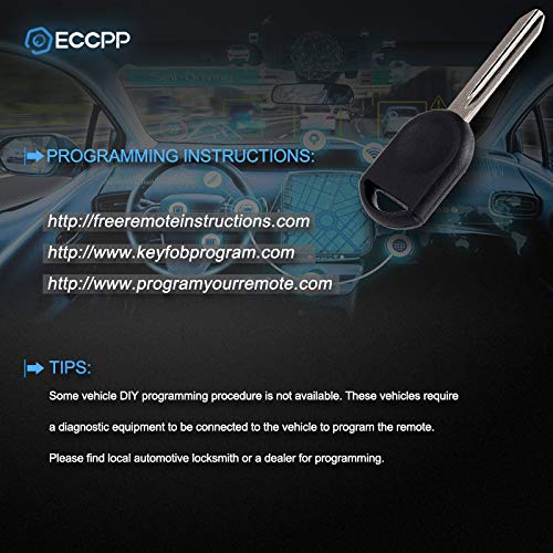  [AUSTRALIA] - ECCPP Replacement fit for Uncut Transponder Ignition Car Key for Ford Series H84-PT 40 (Pack of 1) X 1pc