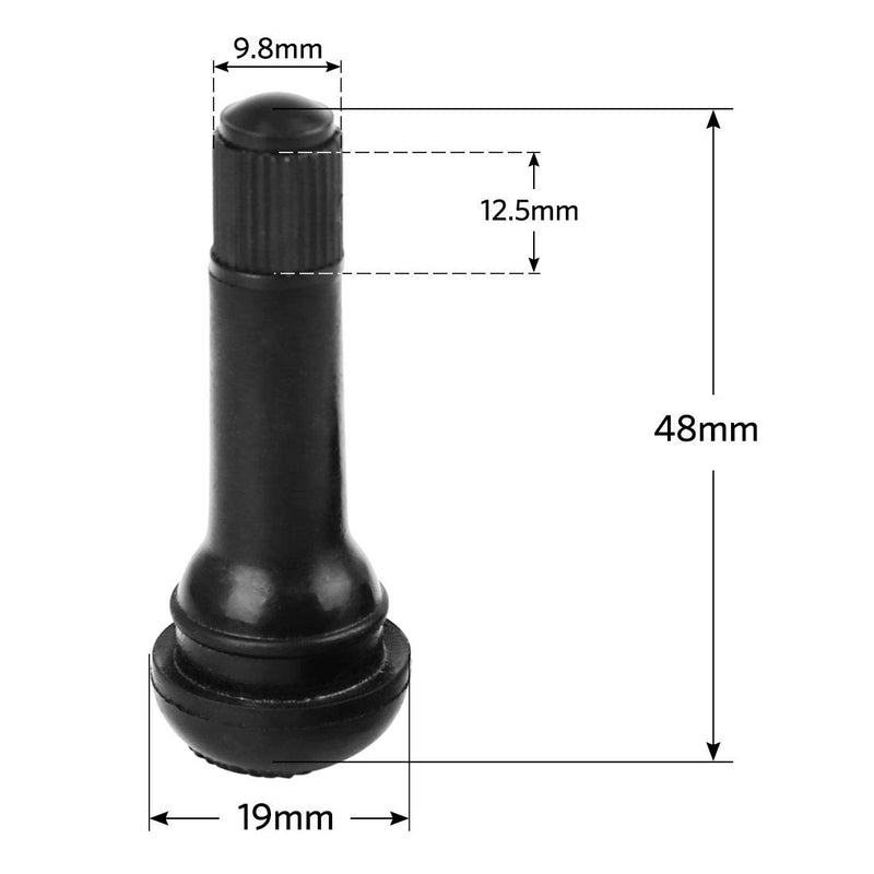 uxcell 10PCS TR414 Tire Rubber Valve Stem Snap in Valve Stems Caps Black for Cars Trucks Motorcycles - LeoForward Australia