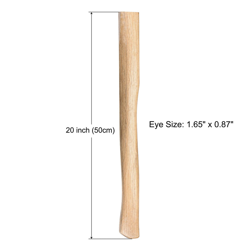  [AUSTRALIA] - uxcell 20 Inch Wood Long Replacement Handle Curved Replaceable Handle for Axe Hammer Flat Square Eye Oak Wood