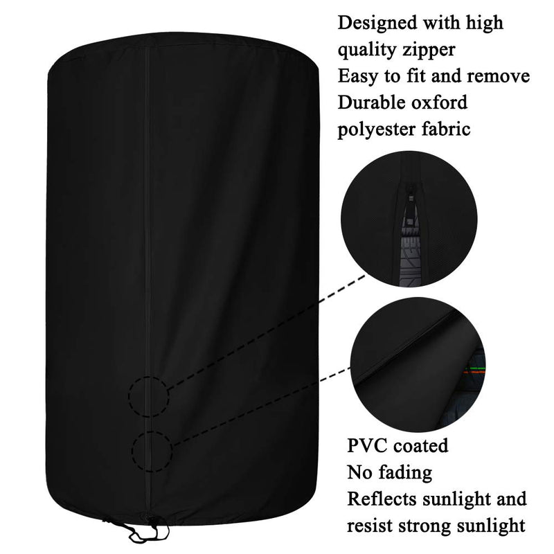 AKEfit Tire Cover Waterproof Durable Tire Storage Bag Car Spare Tire Cover Oxford Polyester Fabric Cover Suit for Jeep,Trailer,RV,SUV,Truck 73cm x 110cm black - LeoForward Australia