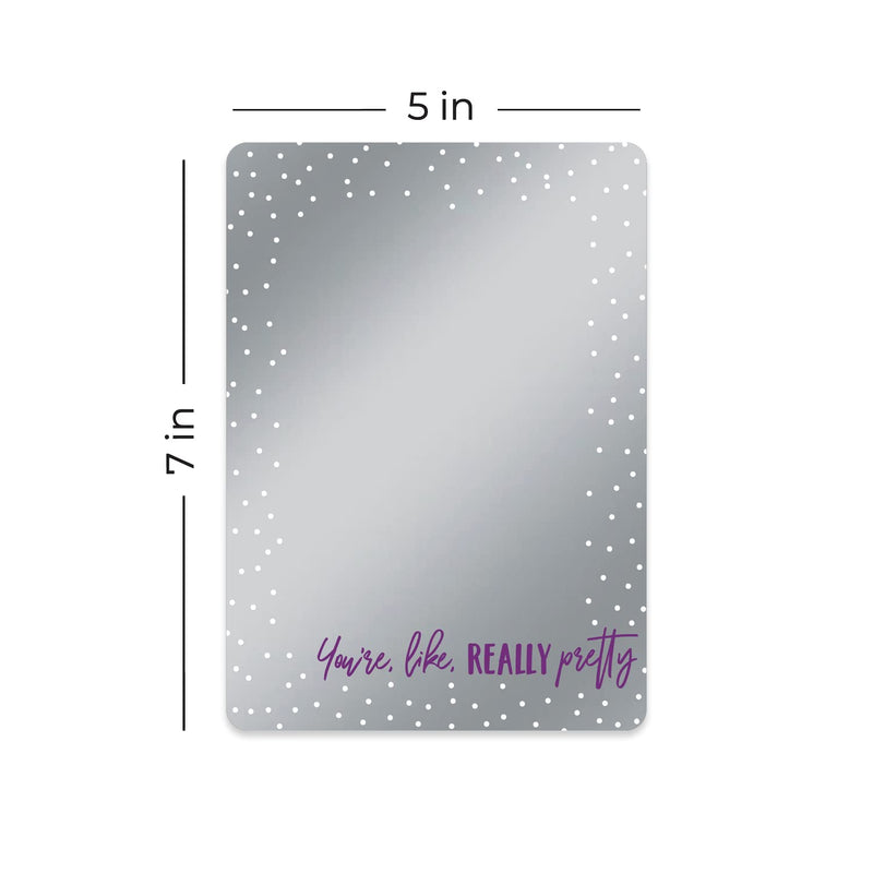  [AUSTRALIA] - You're Like Really Pretty Magnetic Locker Mirror/Stylish Locker Decor / 5" x 7" Shatterproof School Accessory/Teen Girl Gift/Made in The USA