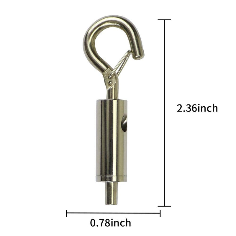  [AUSTRALIA] - YQL Portable Hook & Eye Turnbuckle Tension for 1/16-3/32 Galvanized /304/316 Stainless Steel Cable Guide Wire Rope light hanging Suspension Accessories Pack-6