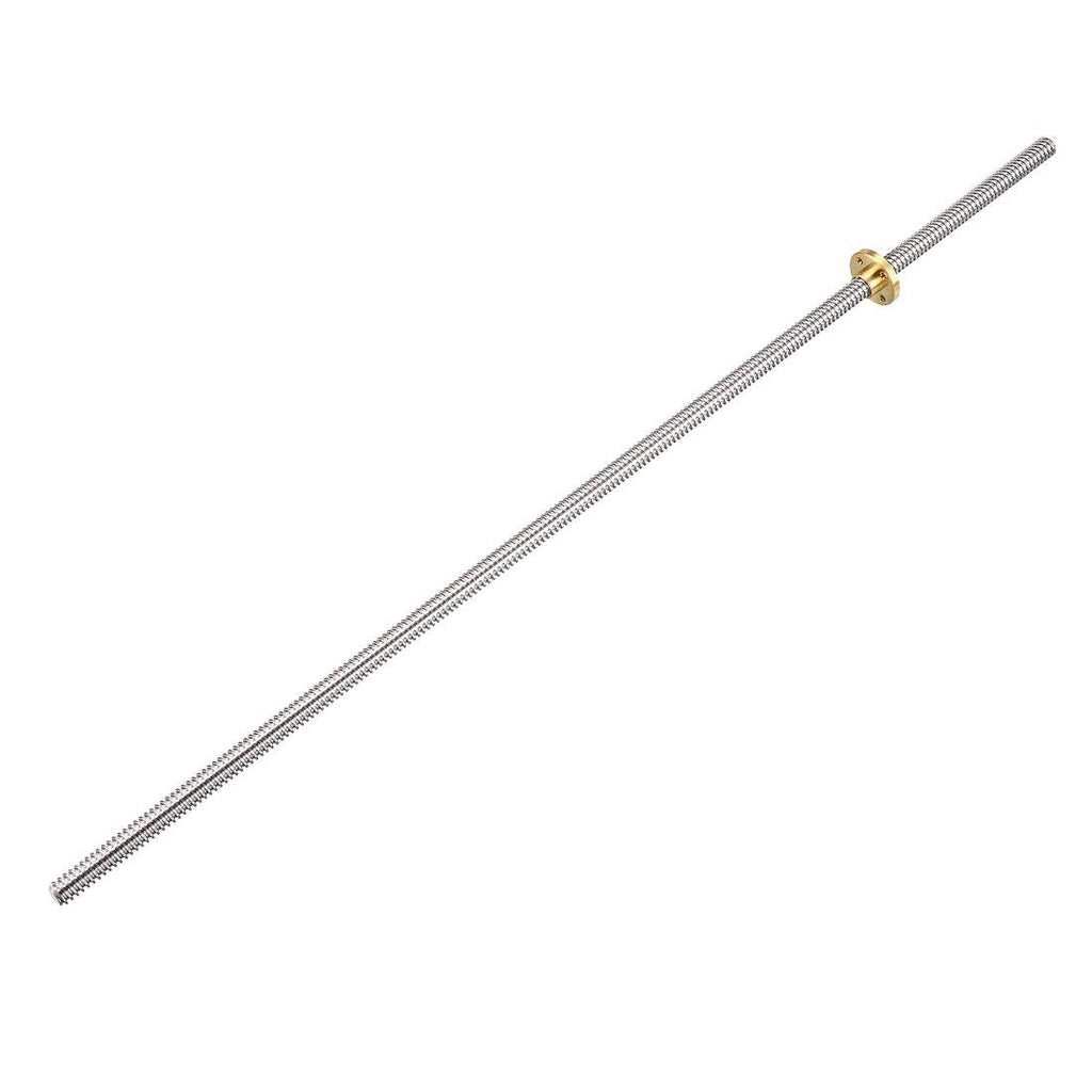  [AUSTRALIA] - uxcell 400mm Length T8 8mm Dia Lead Screw Rod,2 Lead Stainless Steel Lead Screw Rod with Copper Nut Trapezoidal Thread for 3D Printer Z Axis