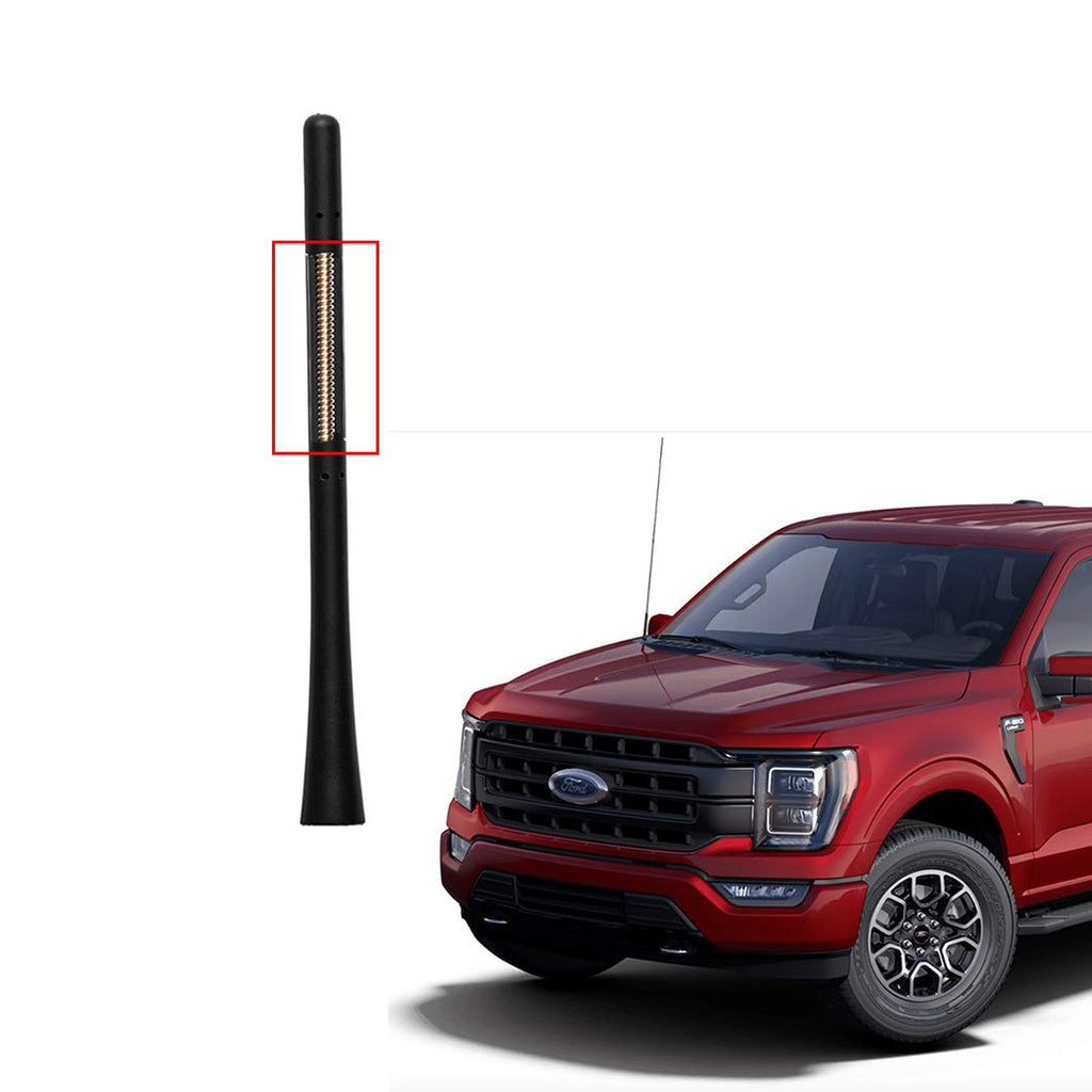  [AUSTRALIA] - ZHPTAM 7 inches Flexible Rubber Antenna ＿ Compatible with Ford Dodge RAM Full-Size Pickup Trucks 2009-2023 F150 Raptor, RAM 1500＿ Durable Car Radio Replacement Antenna Mast