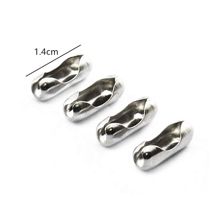  [AUSTRALIA] - 50 Pcs 4.5mm Ball Chain Connector Clips Stainless Steel Chain Connectors for Roller Roman and Vertical Blinds