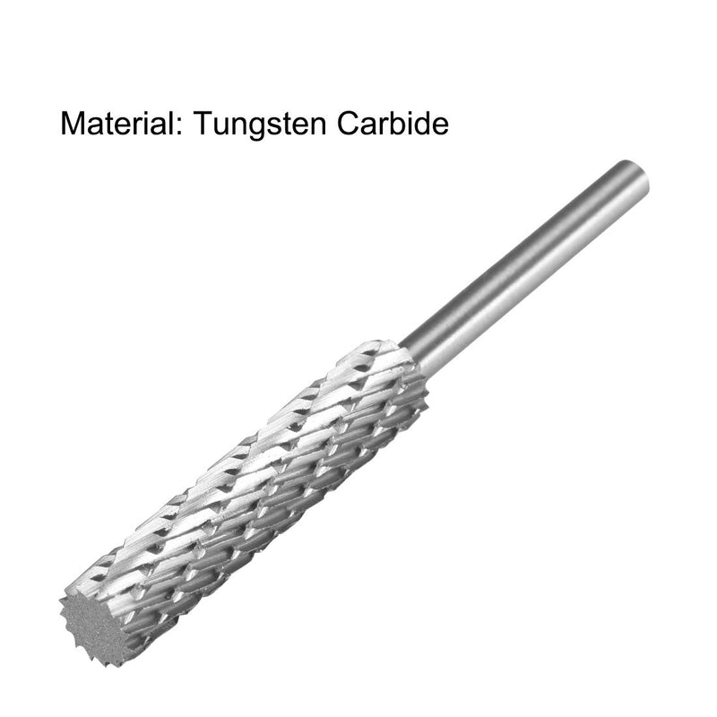 uxcell HSS Rotary Files 1/8" Shank, Double Cut Top Flat Cylinder Shape Rotary Burrs Tool 6mm Dia, for Die Grinder Drill Bit Wood Soft Metal Carving Polishing Model Engineering, 2pcs 3mm x 6mm - LeoForward Australia