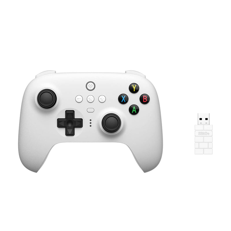  [AUSTRALIA] - 8Bitdo Ultimate 2.4g Wireless Controller with Charging Dock, 2.4g Controller for Windows, Android & Raspberry Pi (White) White