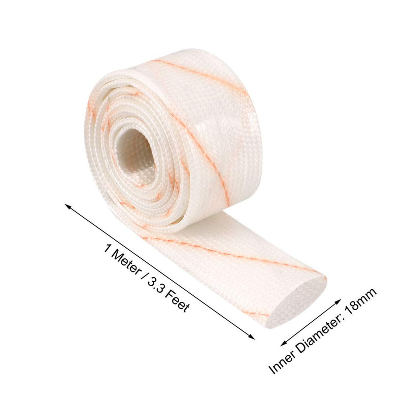  [AUSTRALIA] - uxcell Insulation Braided Sleeve, 3.3Ft-18mm Polyethylene Resin Fiberglass Sleeve