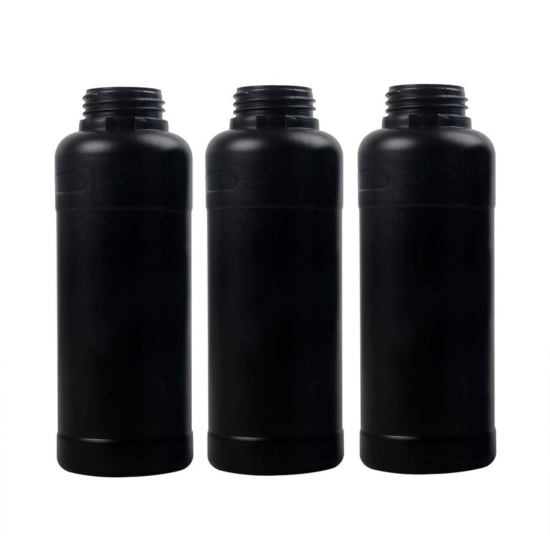  [AUSTRALIA] - 3X 500ml Darkroom Chemical Storage Bottles with Caps Film Photo Developing Processing Equipment (Black) black