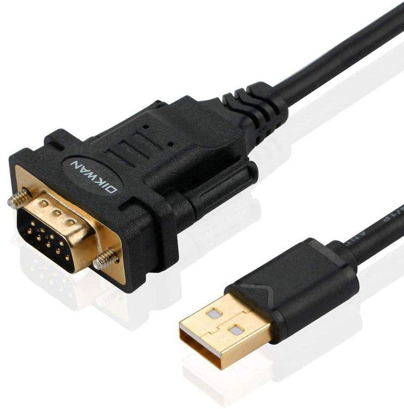  [AUSTRALIA] - OIKWAN USB to RS232 DB9 Serial Cable Male Converter Adapter with FTDI Chipset for Windows 11,10, 8.1, 8, 7, Vista, XP, 2000, Linux and Mac OS X 10.6 (10ft)… 10FT USB to DB9