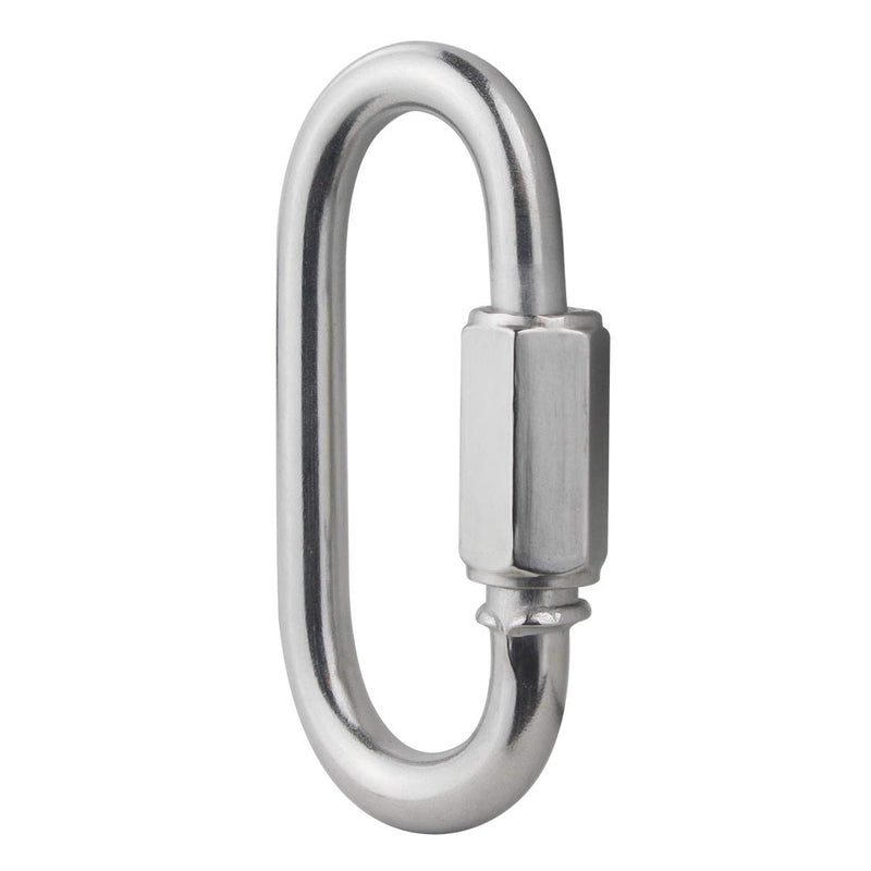  [AUSTRALIA] - BNYZWOT 304 Stainless Steel Quick Links D Shape Locking Quick Chain Repair Links M5 3/16 inch Pack of 15