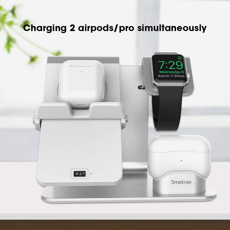  [AUSTRALIA] - Smatree iPhone 13/13Pro 12/12 Pro 3 in 1 Fast Wireless Charger, Innovative Charging Station with Adapter for iPhone 13/13Pro 12/12, AirPods Pro3/2 Apple Watch 7/SE/6/5/4