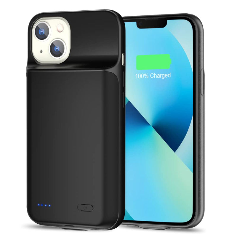  [AUSTRALIA] - Battery Case for iPhone 13 Mini, [6500mAh] 2022 Conqto New Upgraded Ultra-high Capacity Protective Portable Slim Charging Case Rechargeable Extended Battery Pack Charger for iPhone 13 Mini-Black