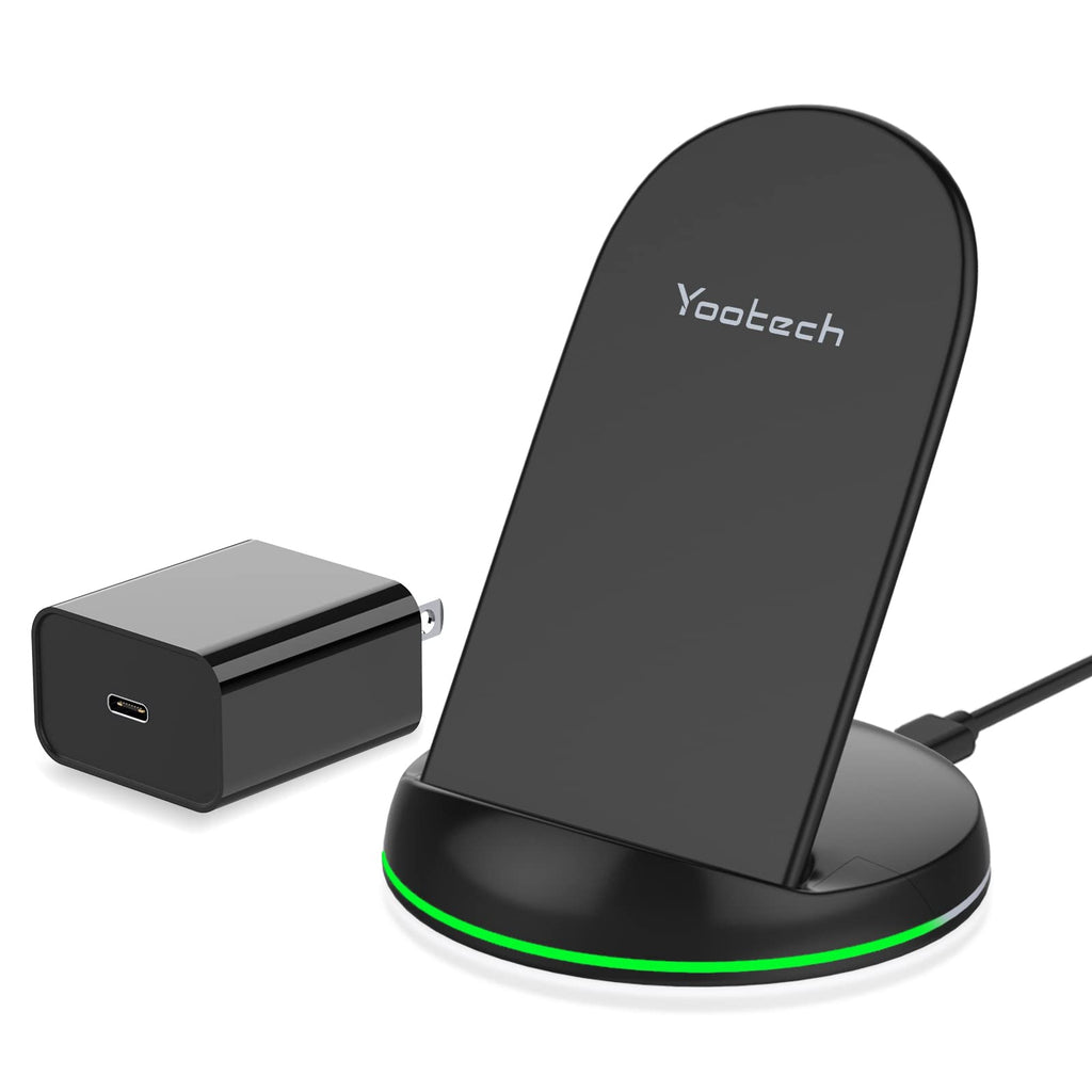  [AUSTRALIA] - Yootech Wireless Charger,10W Max Wireless Charging Stand with Quick Adapter, Compatible with iPhone 14/14 Plus/14 Pro/14 Pro Max/13/13 Mini/13 Pro Max/SE 2022/12/11/X/8,Galaxy S22/S21/S20/S10