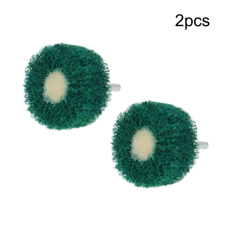  [AUSTRALIA] - Utoolmart 6mm Shank 2 Inch Dia 240 Grits Cylindrical Head Nylon Fibre Abrasive Flap Wheel Green 2Pcs Green 240grit